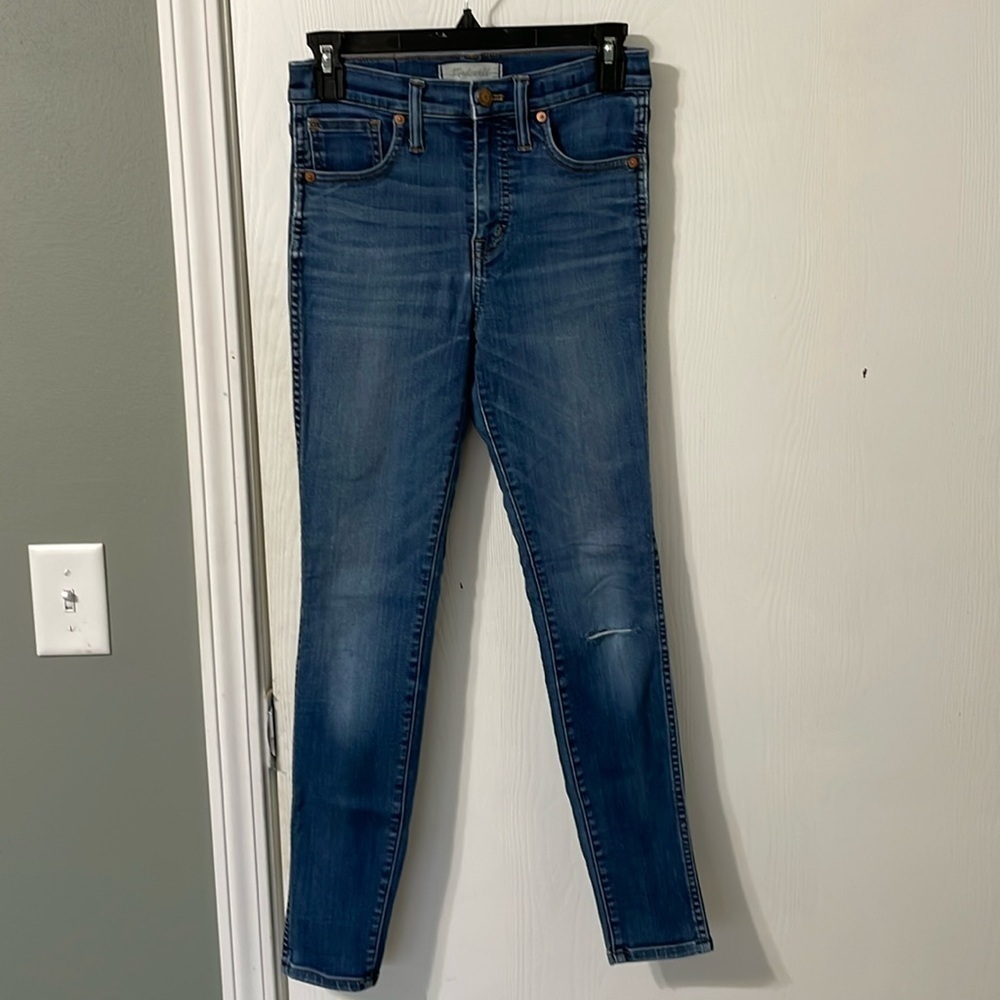 Madewell High Rise 10 Inch Skinny Medium Wash Denim Jeans Size 26